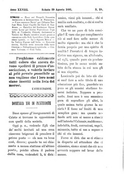 La vergine immacolata periodico sacro romano