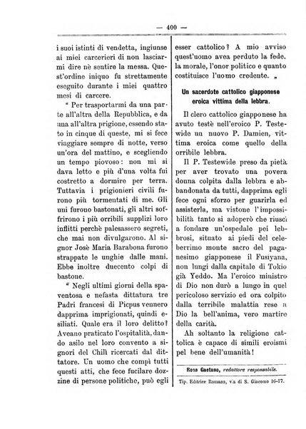 La vergine immacolata periodico sacro romano