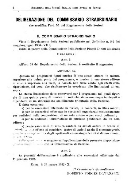 Bollettino della Societa italiana degli autori ed editori