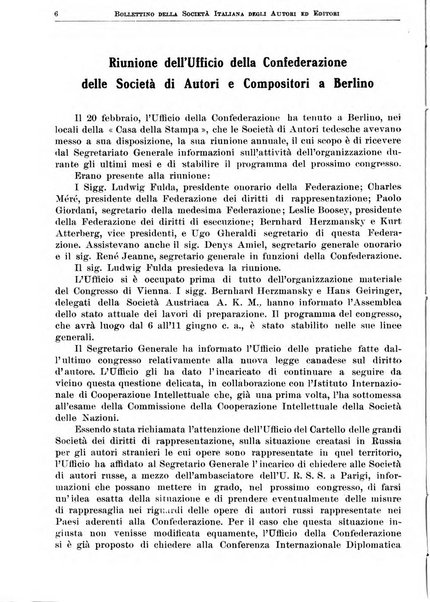 Bollettino della Societa italiana degli autori ed editori