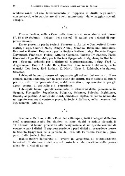 Bollettino della Societa italiana degli autori ed editori