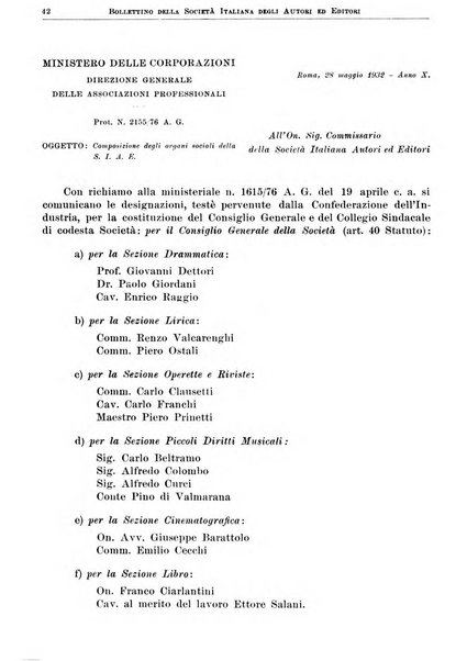 Bollettino della Societa italiana degli autori ed editori