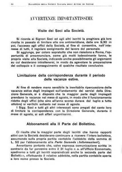 Bollettino della Societa italiana degli autori ed editori
