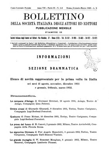 Bollettino della Societa italiana degli autori ed editori