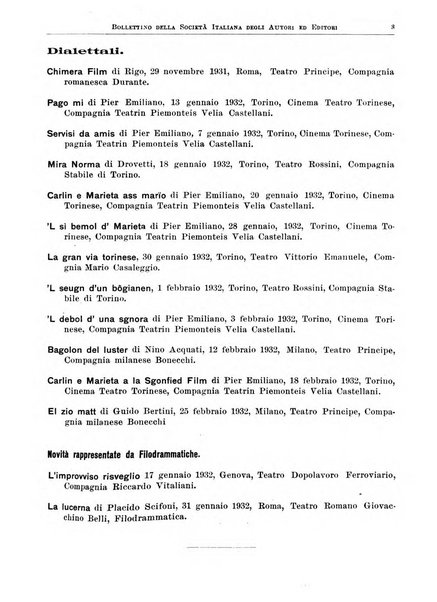 Bollettino della Societa italiana degli autori ed editori