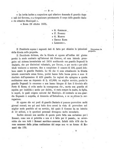 Atti del Consiglio comunale di Roma