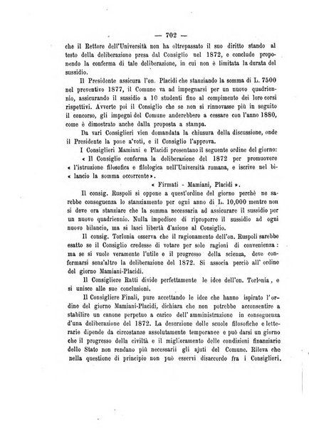 Atti del Consiglio comunale di Roma