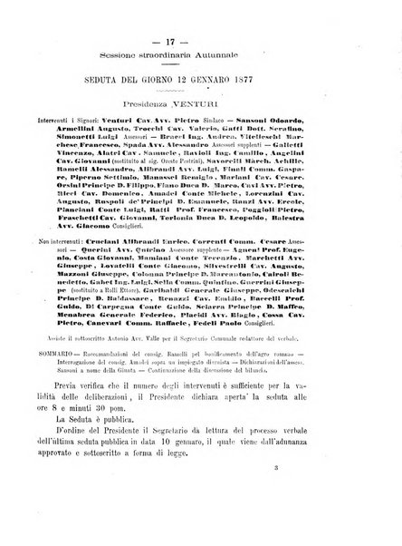 Atti del Consiglio comunale di Roma