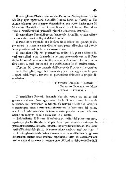 Atti del Consiglio comunale di Roma