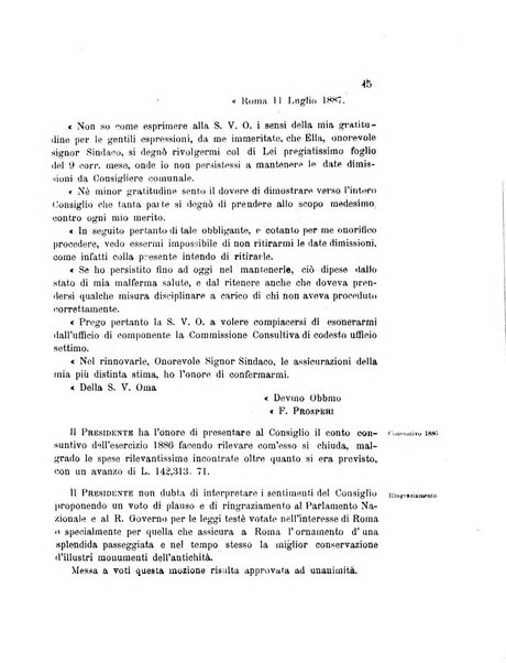 Atti del Consiglio comunale di Roma