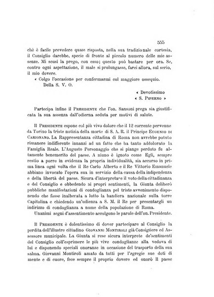 Atti del Consiglio comunale di Roma