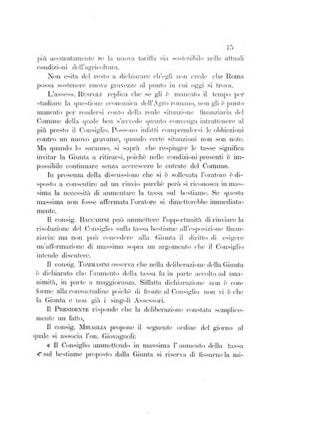 Atti del Consiglio comunale di Roma