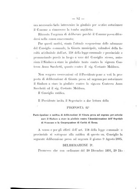 Atti del Consiglio comunale di Roma