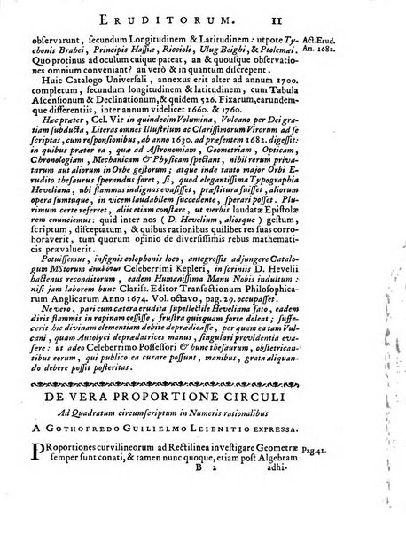 Opuscula omnia actis eruditorum lipsiensibus inserta, quae ad universam mathesim, physicam, medicinam, anatomiam, chirurgiam et philologiam pertinent; nec non epitomae si quae materia vel criticis animadversionibus celebriores