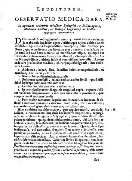 Opuscula omnia actis eruditorum lipsiensibus inserta, quae ad universam mathesim, physicam, medicinam, anatomiam, chirurgiam et philologiam pertinent; nec non epitomae si quae materia vel criticis animadversionibus celebriores