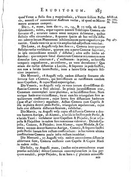 Opuscula omnia actis eruditorum lipsiensibus inserta, quae ad universam mathesim, physicam, medicinam, anatomiam, chirurgiam et philologiam pertinent; nec non epitomae si quae materia vel criticis animadversionibus celebriores