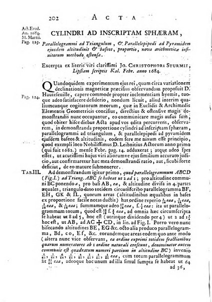 Opuscula omnia actis eruditorum lipsiensibus inserta, quae ad universam mathesim, physicam, medicinam, anatomiam, chirurgiam et philologiam pertinent; nec non epitomae si quae materia vel criticis animadversionibus celebriores