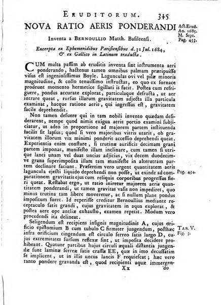 Opuscula omnia actis eruditorum lipsiensibus inserta, quae ad universam mathesim, physicam, medicinam, anatomiam, chirurgiam et philologiam pertinent; nec non epitomae si quae materia vel criticis animadversionibus celebriores