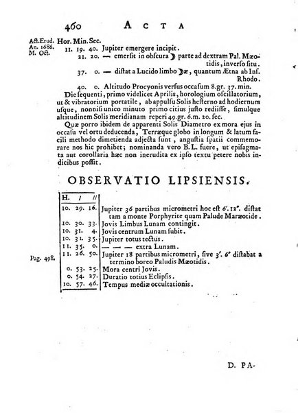 Opuscula omnia actis eruditorum lipsiensibus inserta, quae ad universam mathesim, physicam, medicinam, anatomiam, chirurgiam et philologiam pertinent; nec non epitomae si quae materia vel criticis animadversionibus celebriores