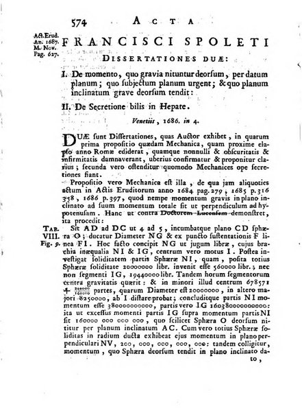 Opuscula omnia actis eruditorum lipsiensibus inserta, quae ad universam mathesim, physicam, medicinam, anatomiam, chirurgiam et philologiam pertinent; nec non epitomae si quae materia vel criticis animadversionibus celebriores