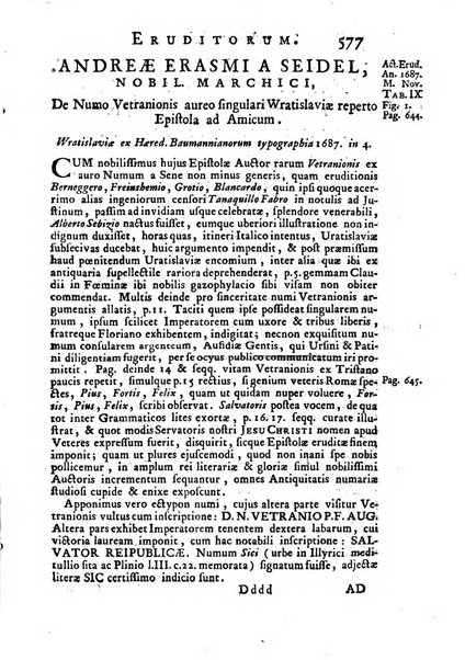 Opuscula omnia actis eruditorum lipsiensibus inserta, quae ad universam mathesim, physicam, medicinam, anatomiam, chirurgiam et philologiam pertinent; nec non epitomae si quae materia vel criticis animadversionibus celebriores