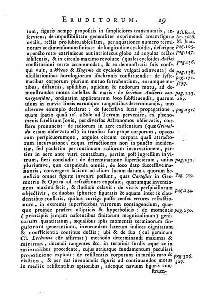 Opuscula omnia actis eruditorum lipsiensibus inserta, quae ad universam mathesim, physicam, medicinam, anatomiam, chirurgiam et philologiam pertinent; nec non epitomae si quae materia vel criticis animadversionibus celebriores