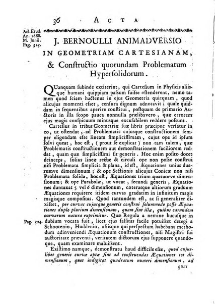 Opuscula omnia actis eruditorum lipsiensibus inserta, quae ad universam mathesim, physicam, medicinam, anatomiam, chirurgiam et philologiam pertinent; nec non epitomae si quae materia vel criticis animadversionibus celebriores