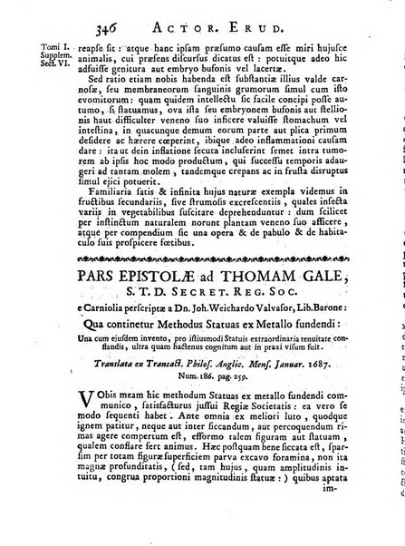 Opuscula omnia actis eruditorum lipsiensibus inserta, quae ad universam mathesim, physicam, medicinam, anatomiam, chirurgiam et philologiam pertinent; nec non epitomae si quae materia vel criticis animadversionibus celebriores