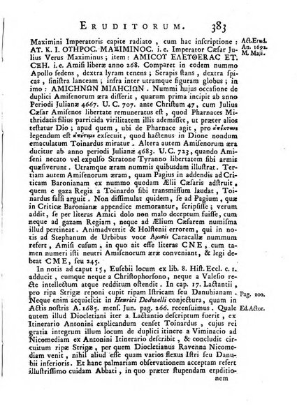 Opuscula omnia actis eruditorum lipsiensibus inserta, quae ad universam mathesim, physicam, medicinam, anatomiam, chirurgiam et philologiam pertinent; nec non epitomae si quae materia vel criticis animadversionibus celebriores