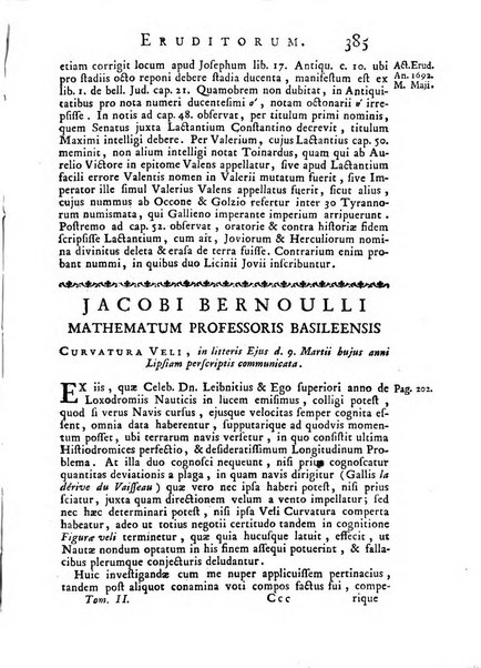 Opuscula omnia actis eruditorum lipsiensibus inserta, quae ad universam mathesim, physicam, medicinam, anatomiam, chirurgiam et philologiam pertinent; nec non epitomae si quae materia vel criticis animadversionibus celebriores