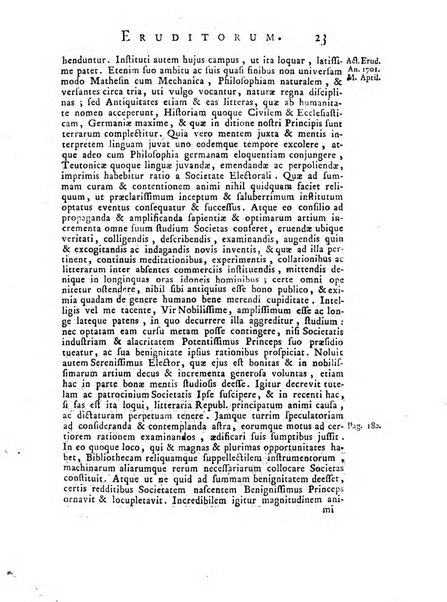 Opuscula omnia actis eruditorum lipsiensibus inserta, quae ad universam mathesim, physicam, medicinam, anatomiam, chirurgiam et philologiam pertinent; nec non epitomae si quae materia vel criticis animadversionibus celebriores