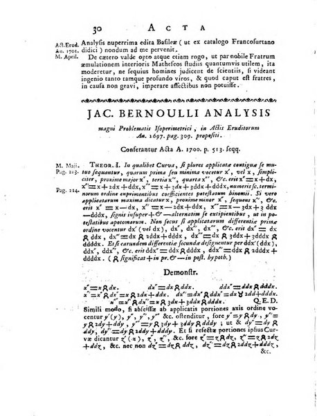 Opuscula omnia actis eruditorum lipsiensibus inserta, quae ad universam mathesim, physicam, medicinam, anatomiam, chirurgiam et philologiam pertinent; nec non epitomae si quae materia vel criticis animadversionibus celebriores