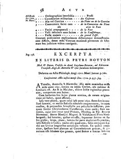 Opuscula omnia actis eruditorum lipsiensibus inserta, quae ad universam mathesim, physicam, medicinam, anatomiam, chirurgiam et philologiam pertinent; nec non epitomae si quae materia vel criticis animadversionibus celebriores