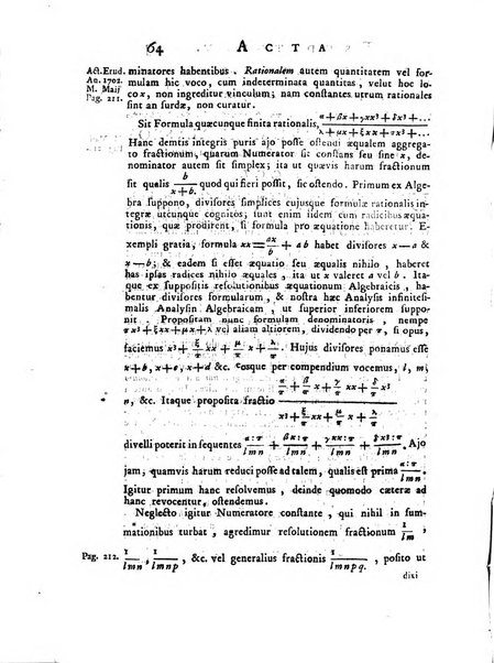 Opuscula omnia actis eruditorum lipsiensibus inserta, quae ad universam mathesim, physicam, medicinam, anatomiam, chirurgiam et philologiam pertinent; nec non epitomae si quae materia vel criticis animadversionibus celebriores