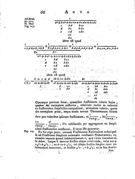 Opuscula omnia actis eruditorum lipsiensibus inserta, quae ad universam mathesim, physicam, medicinam, anatomiam, chirurgiam et philologiam pertinent; nec non epitomae si quae materia vel criticis animadversionibus celebriores