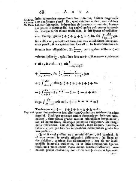 Opuscula omnia actis eruditorum lipsiensibus inserta, quae ad universam mathesim, physicam, medicinam, anatomiam, chirurgiam et philologiam pertinent; nec non epitomae si quae materia vel criticis animadversionibus celebriores