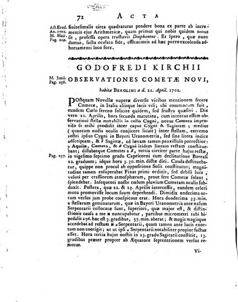 Opuscula omnia actis eruditorum lipsiensibus inserta, quae ad universam mathesim, physicam, medicinam, anatomiam, chirurgiam et philologiam pertinent; nec non epitomae si quae materia vel criticis animadversionibus celebriores