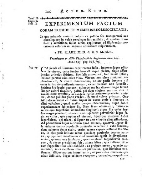 Opuscula omnia actis eruditorum lipsiensibus inserta, quae ad universam mathesim, physicam, medicinam, anatomiam, chirurgiam et philologiam pertinent; nec non epitomae si quae materia vel criticis animadversionibus celebriores