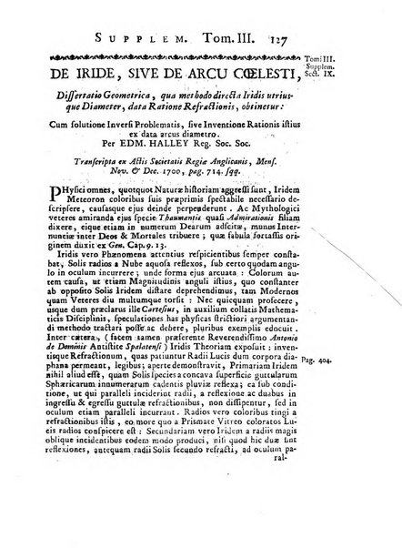 Opuscula omnia actis eruditorum lipsiensibus inserta, quae ad universam mathesim, physicam, medicinam, anatomiam, chirurgiam et philologiam pertinent; nec non epitomae si quae materia vel criticis animadversionibus celebriores