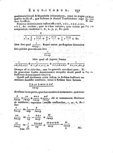 Opuscula omnia actis eruditorum lipsiensibus inserta, quae ad universam mathesim, physicam, medicinam, anatomiam, chirurgiam et philologiam pertinent; nec non epitomae si quae materia vel criticis animadversionibus celebriores