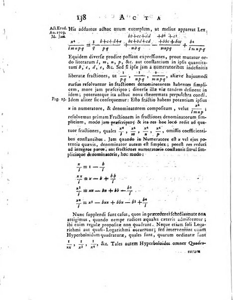 Opuscula omnia actis eruditorum lipsiensibus inserta, quae ad universam mathesim, physicam, medicinam, anatomiam, chirurgiam et philologiam pertinent; nec non epitomae si quae materia vel criticis animadversionibus celebriores