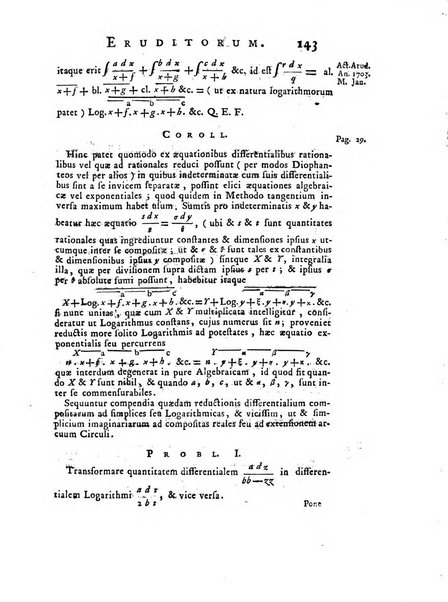 Opuscula omnia actis eruditorum lipsiensibus inserta, quae ad universam mathesim, physicam, medicinam, anatomiam, chirurgiam et philologiam pertinent; nec non epitomae si quae materia vel criticis animadversionibus celebriores