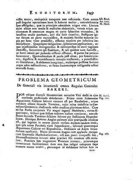 Opuscula omnia actis eruditorum lipsiensibus inserta, quae ad universam mathesim, physicam, medicinam, anatomiam, chirurgiam et philologiam pertinent; nec non epitomae si quae materia vel criticis animadversionibus celebriores