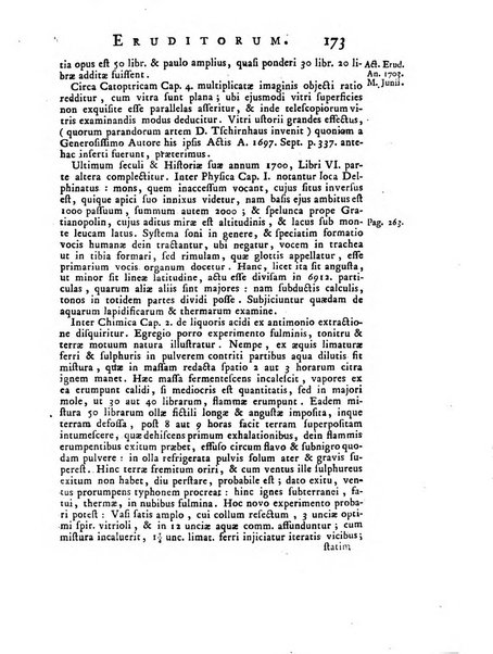 Opuscula omnia actis eruditorum lipsiensibus inserta, quae ad universam mathesim, physicam, medicinam, anatomiam, chirurgiam et philologiam pertinent; nec non epitomae si quae materia vel criticis animadversionibus celebriores