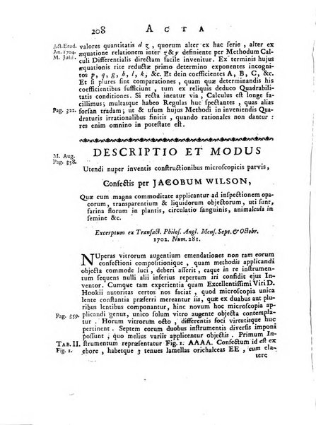 Opuscula omnia actis eruditorum lipsiensibus inserta, quae ad universam mathesim, physicam, medicinam, anatomiam, chirurgiam et philologiam pertinent; nec non epitomae si quae materia vel criticis animadversionibus celebriores