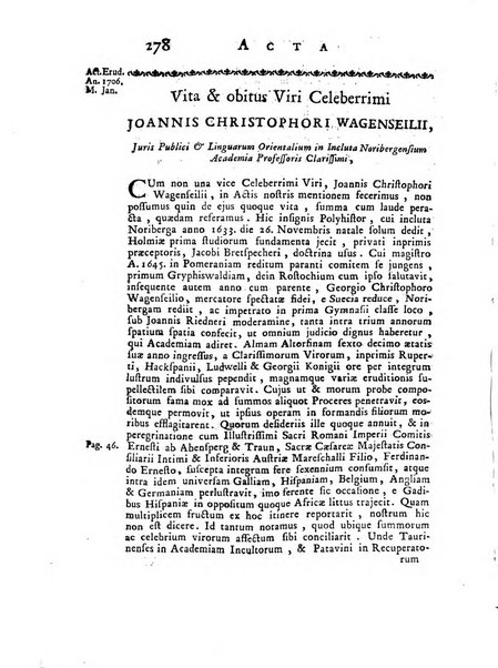 Opuscula omnia actis eruditorum lipsiensibus inserta, quae ad universam mathesim, physicam, medicinam, anatomiam, chirurgiam et philologiam pertinent; nec non epitomae si quae materia vel criticis animadversionibus celebriores