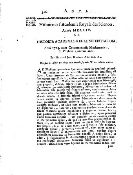 Opuscula omnia actis eruditorum lipsiensibus inserta, quae ad universam mathesim, physicam, medicinam, anatomiam, chirurgiam et philologiam pertinent; nec non epitomae si quae materia vel criticis animadversionibus celebriores