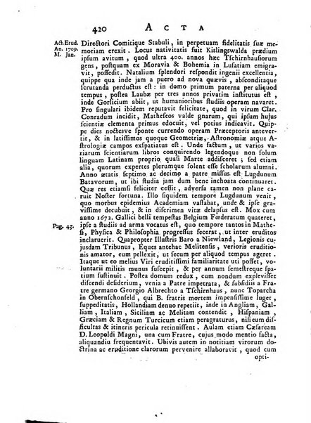 Opuscula omnia actis eruditorum lipsiensibus inserta, quae ad universam mathesim, physicam, medicinam, anatomiam, chirurgiam et philologiam pertinent; nec non epitomae si quae materia vel criticis animadversionibus celebriores