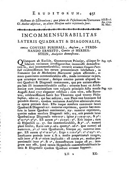 Opuscula omnia actis eruditorum lipsiensibus inserta, quae ad universam mathesim, physicam, medicinam, anatomiam, chirurgiam et philologiam pertinent; nec non epitomae si quae materia vel criticis animadversionibus celebriores