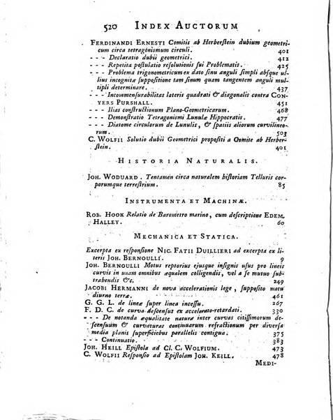 Opuscula omnia actis eruditorum lipsiensibus inserta, quae ad universam mathesim, physicam, medicinam, anatomiam, chirurgiam et philologiam pertinent; nec non epitomae si quae materia vel criticis animadversionibus celebriores